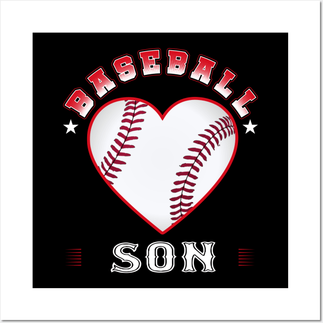 Son Baseball Team Family Matching Gifts Funny Sports Lover Player Wall Art by uglygiftideas